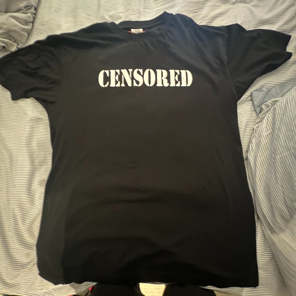 Vetements Censored Black T-Shirt